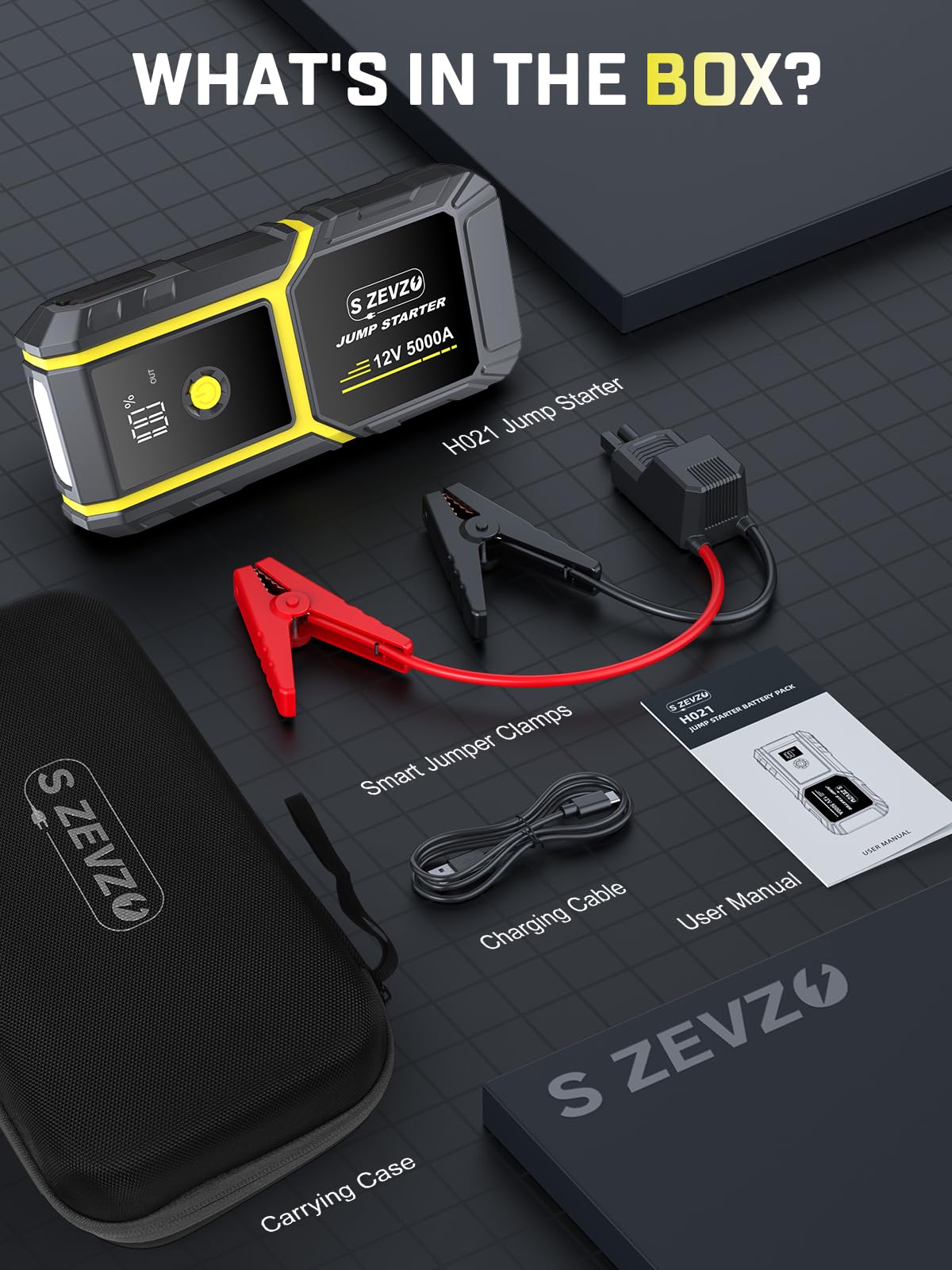 Peak 5000A 12V Portable Jump Starter with LCD Display P4049