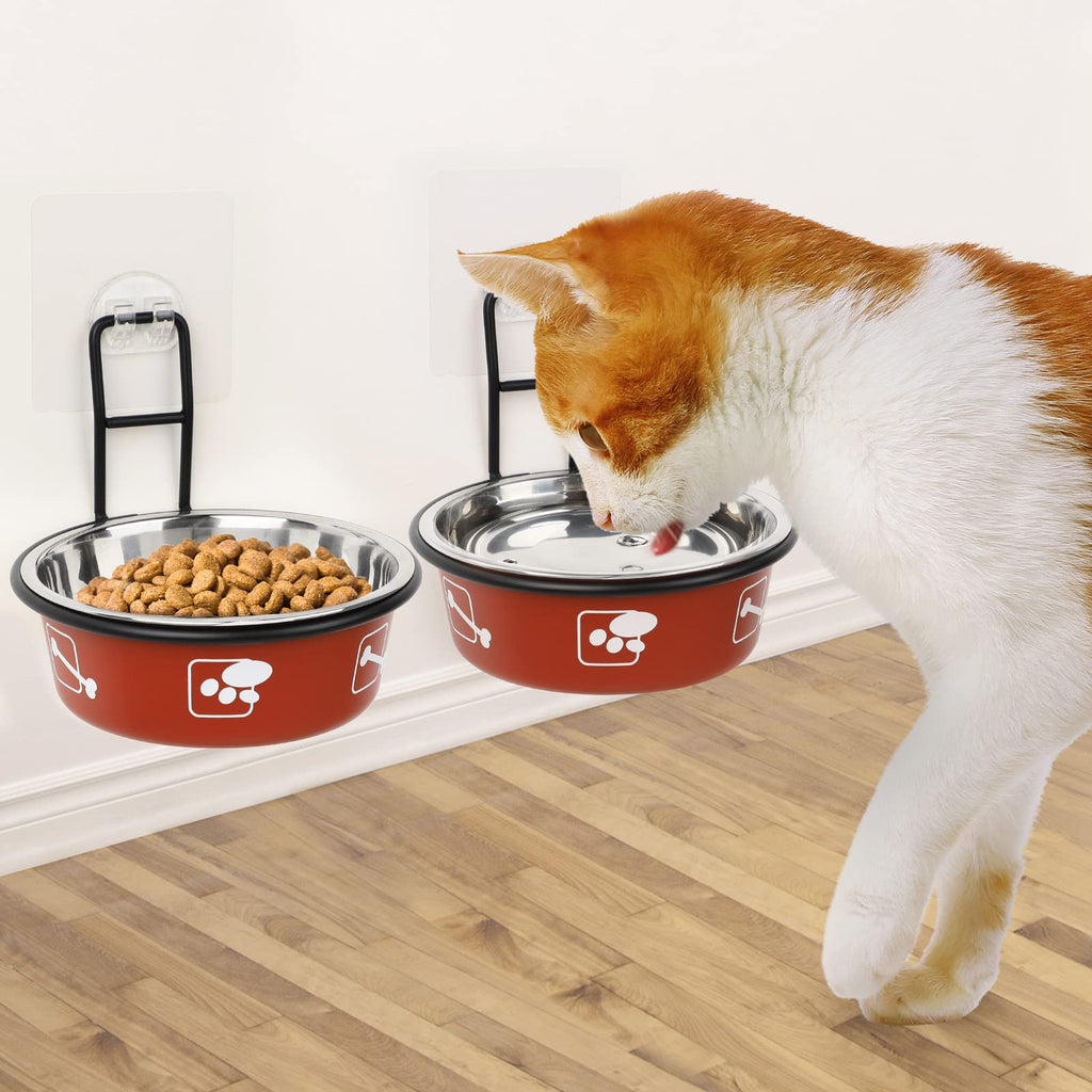 Elevated Stainless Steel Pet Bowls with Stand, 2 Packs C1419