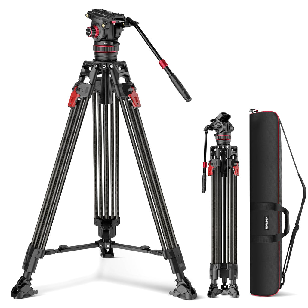 Carbon Fiber Video Camera Tripod with Fluid Head O6707