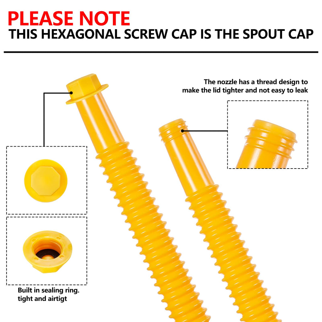 Gas Can Spout Replacement Kits 3 Pack Yellow W351710