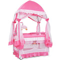 4 in 1 Pack and Play with Canopy, Portable Playard with Bassinet M92222