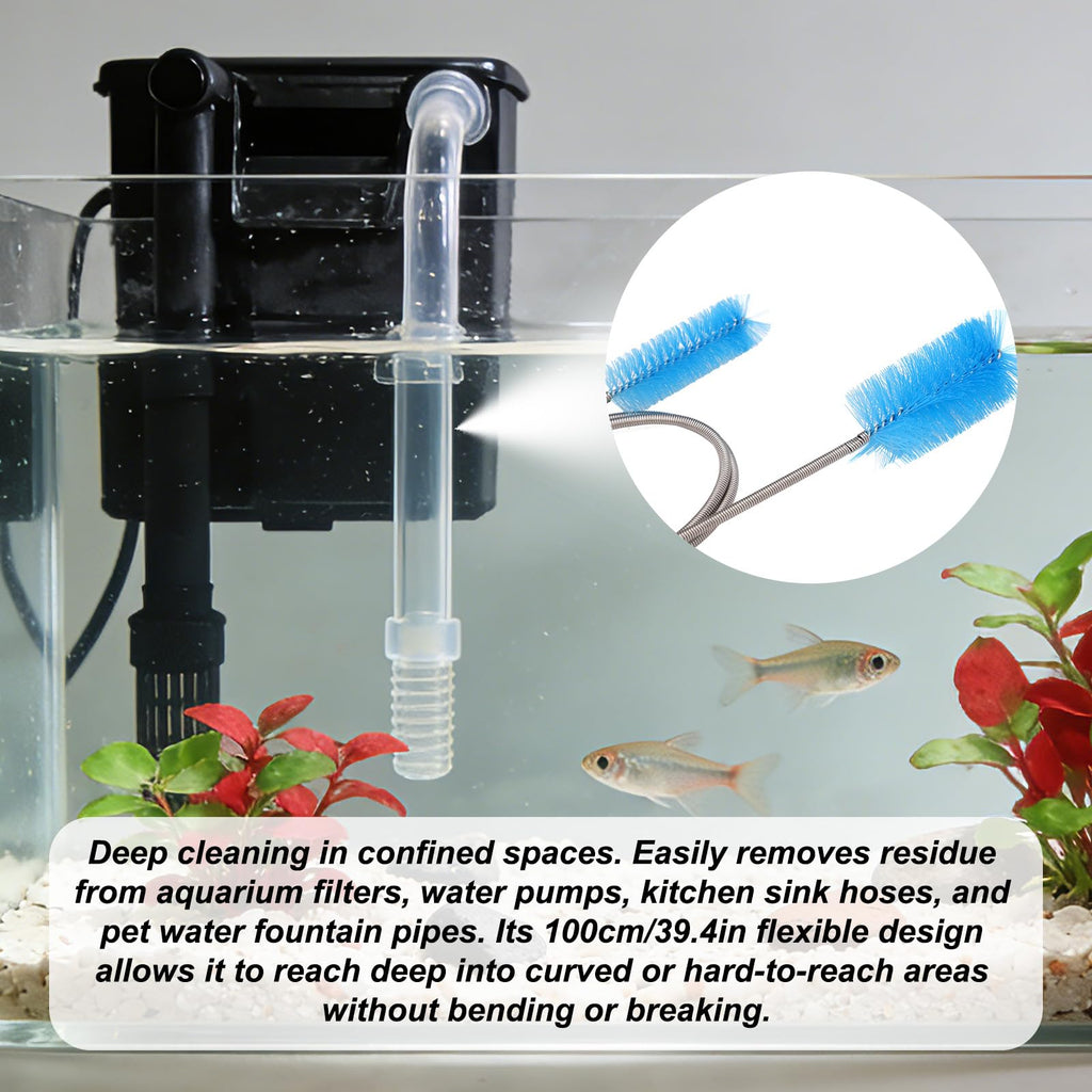 Aquarium Cleaning Tools Kit with Sponge Scrubbers and Brushes Q847