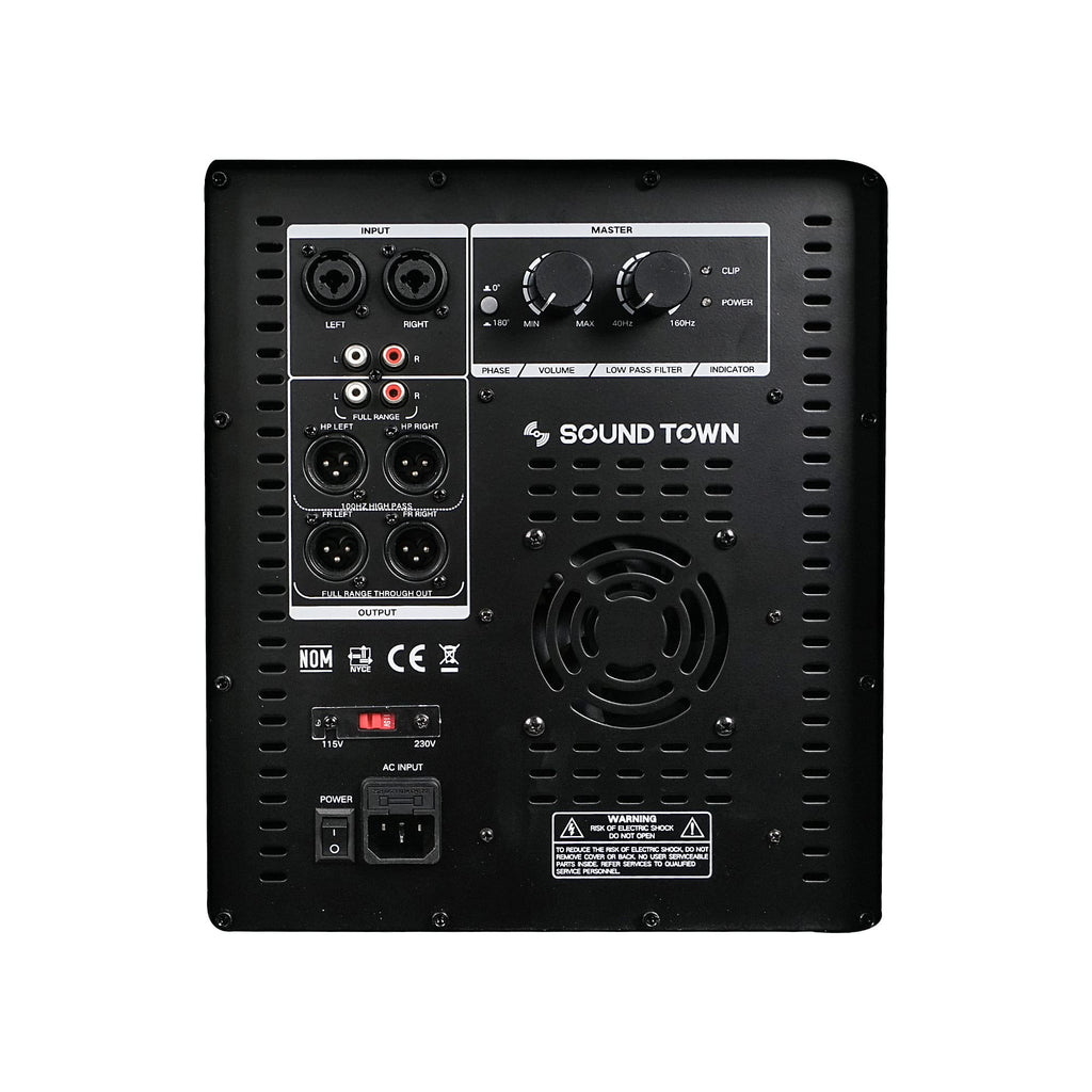 Pair of 18" 2400W Powered Subwoofers B2086