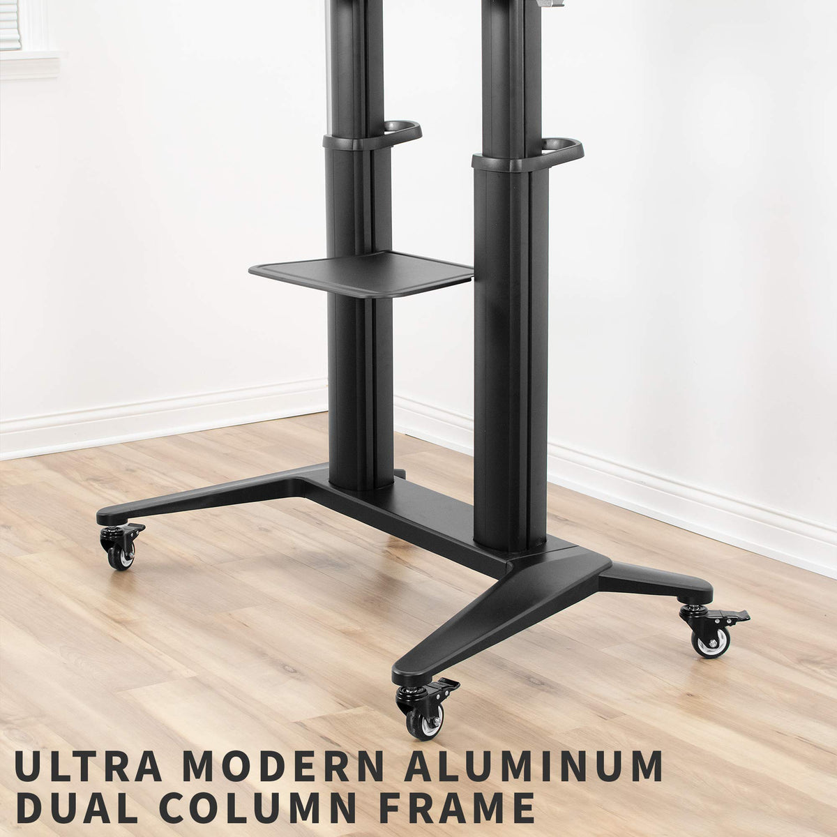 Aluminum Mobile TV Cart for 32 to 120 inch Screens up to 308 lbs, Black I243748