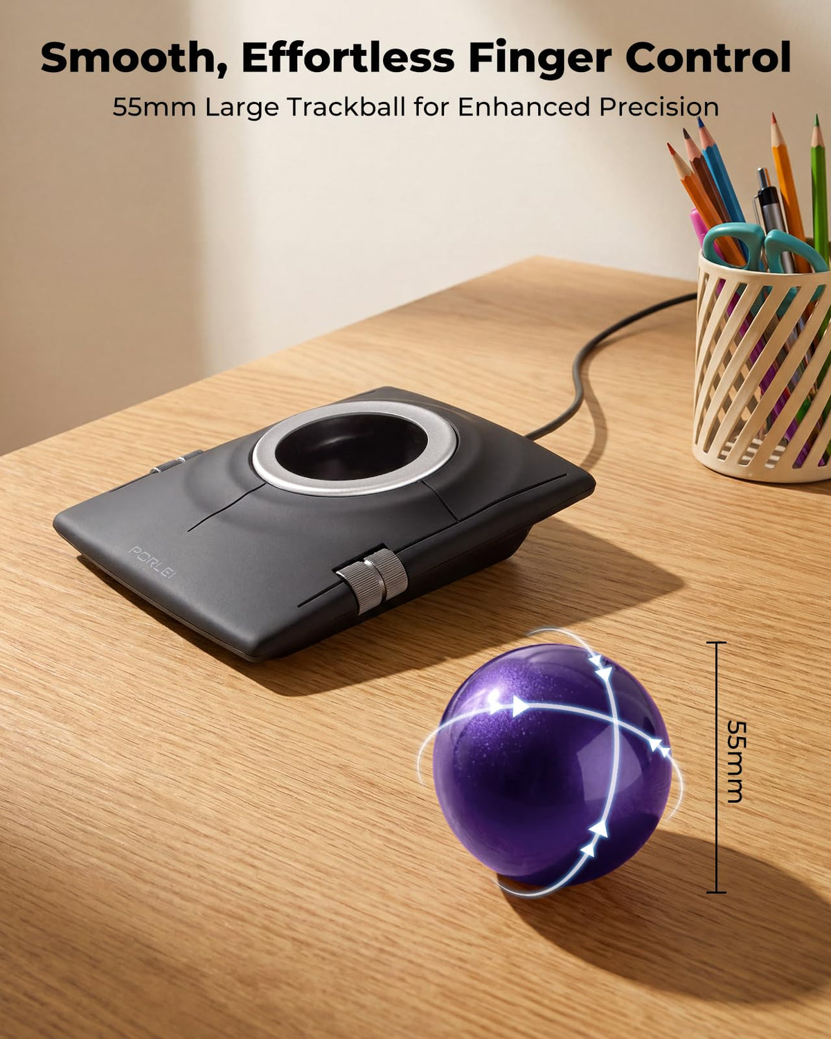 Wired Ergonomic Trackball Mouse Q355737