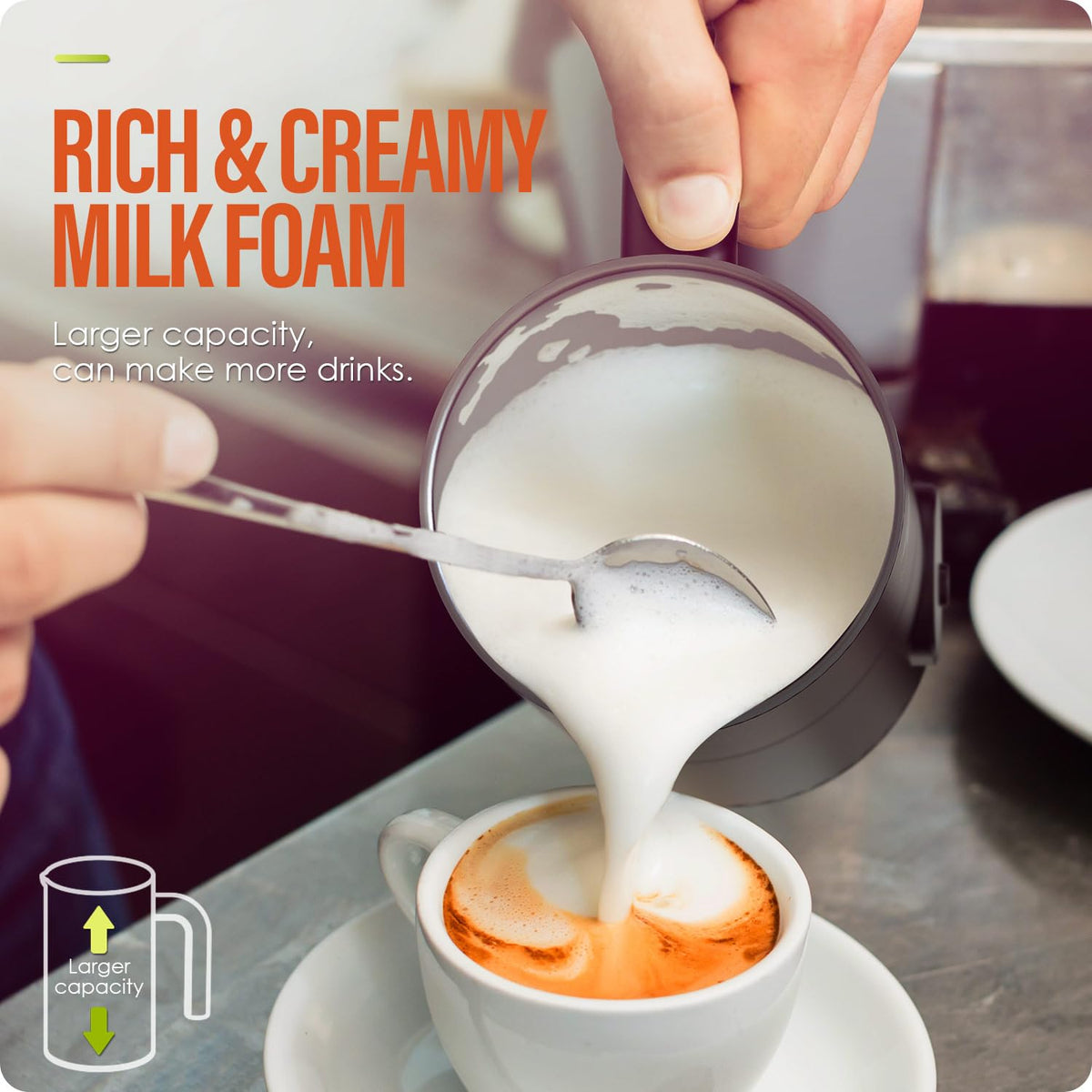 4 in 1 Automatic Milk Frother and Steamer 350ML Black T37566