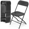 10 Pack Black Plastic Folding Chair D8558