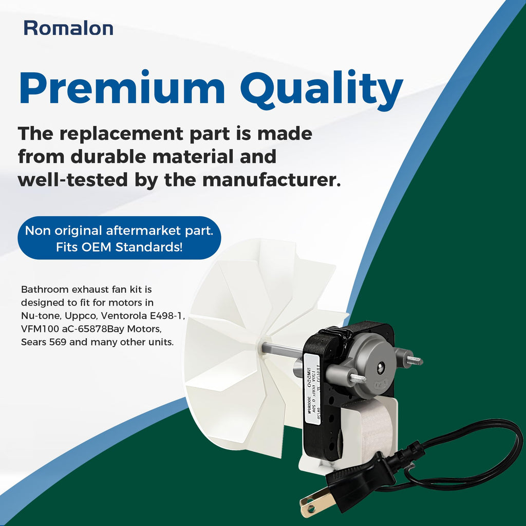 Bathroom Fan Motor Replacement Kit L564