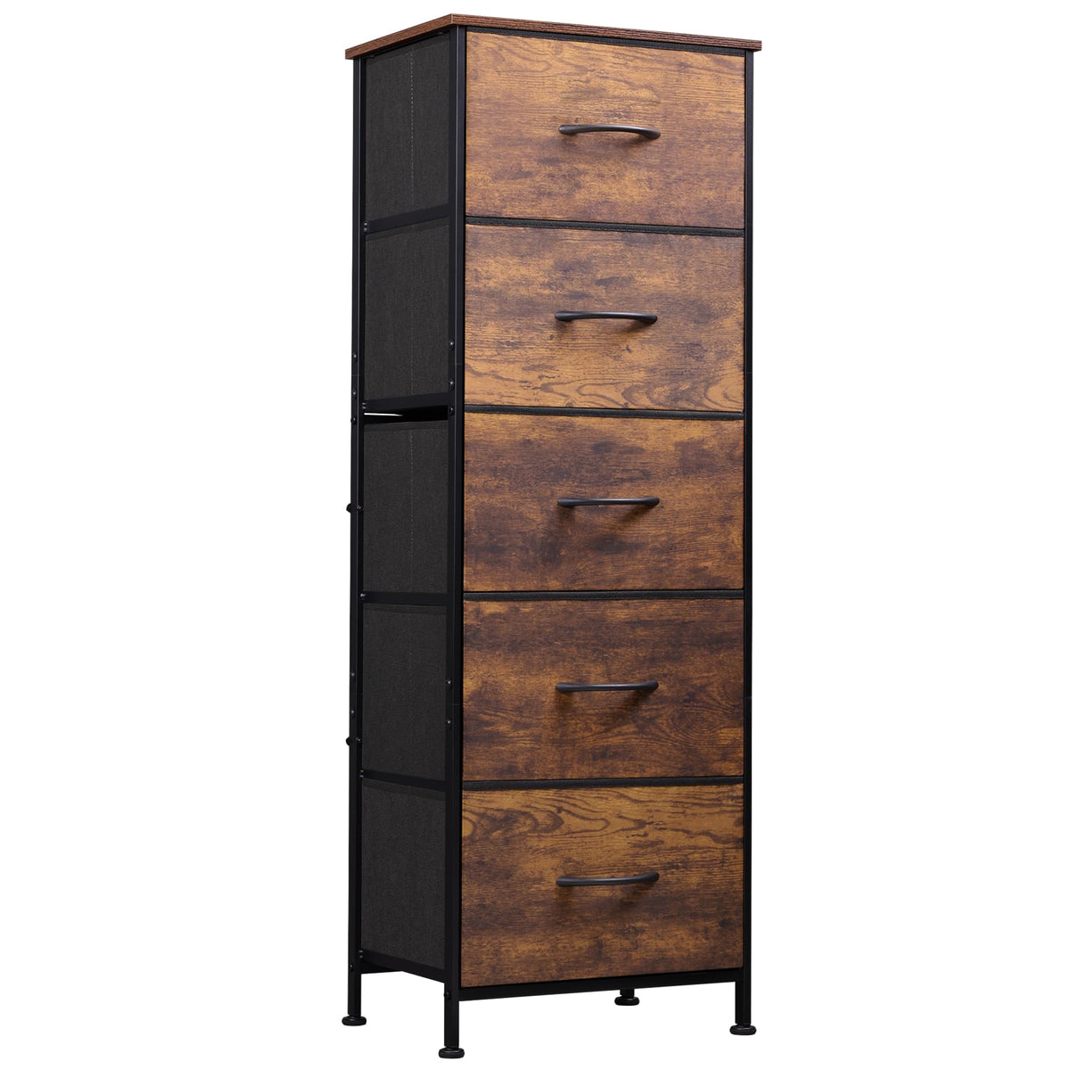5 Drawer Rustic Brown Dresser C84426