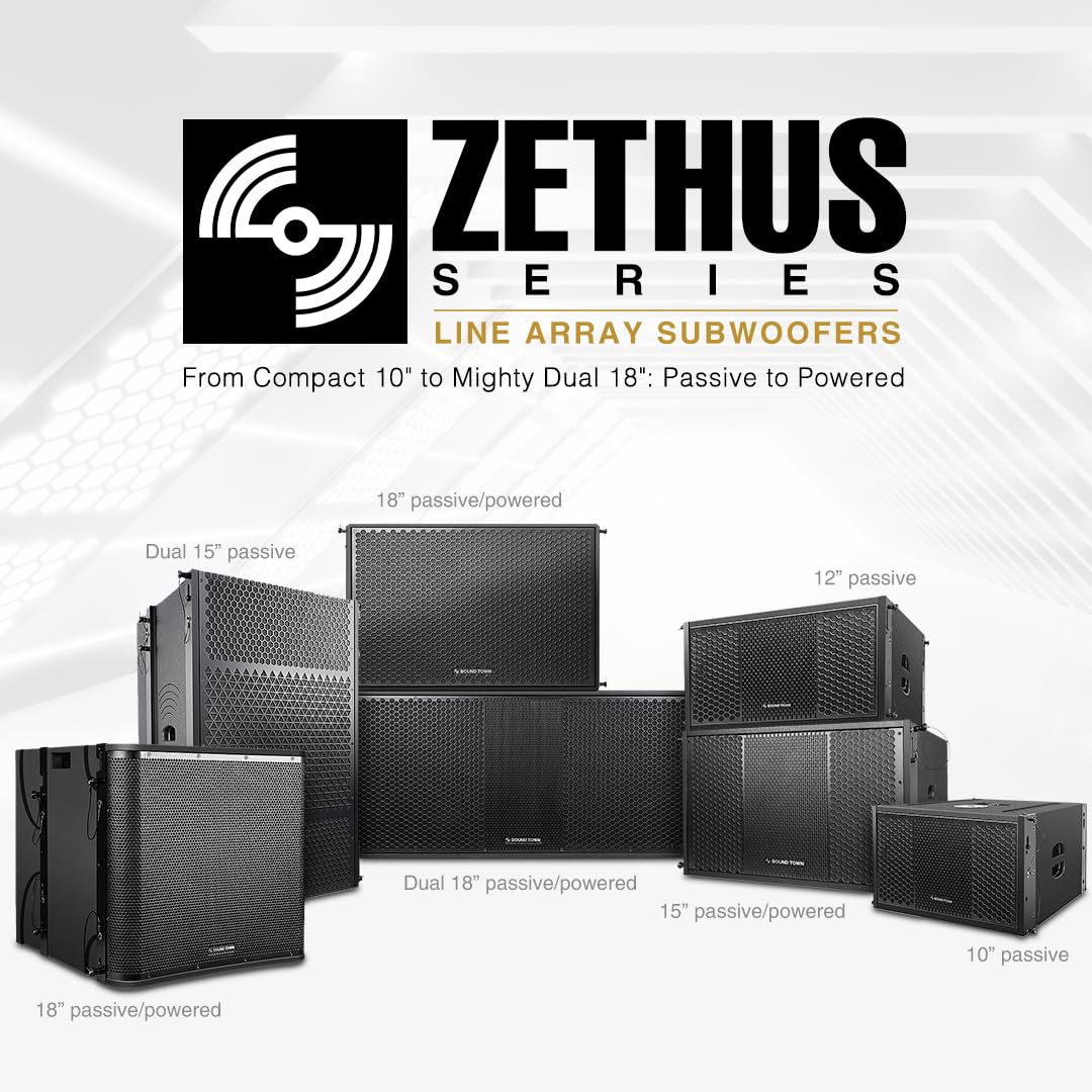 Black 18” 1600W Powered Line Array Subwoofer S8068