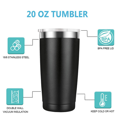 20 oz Black & White Tumbler J42751