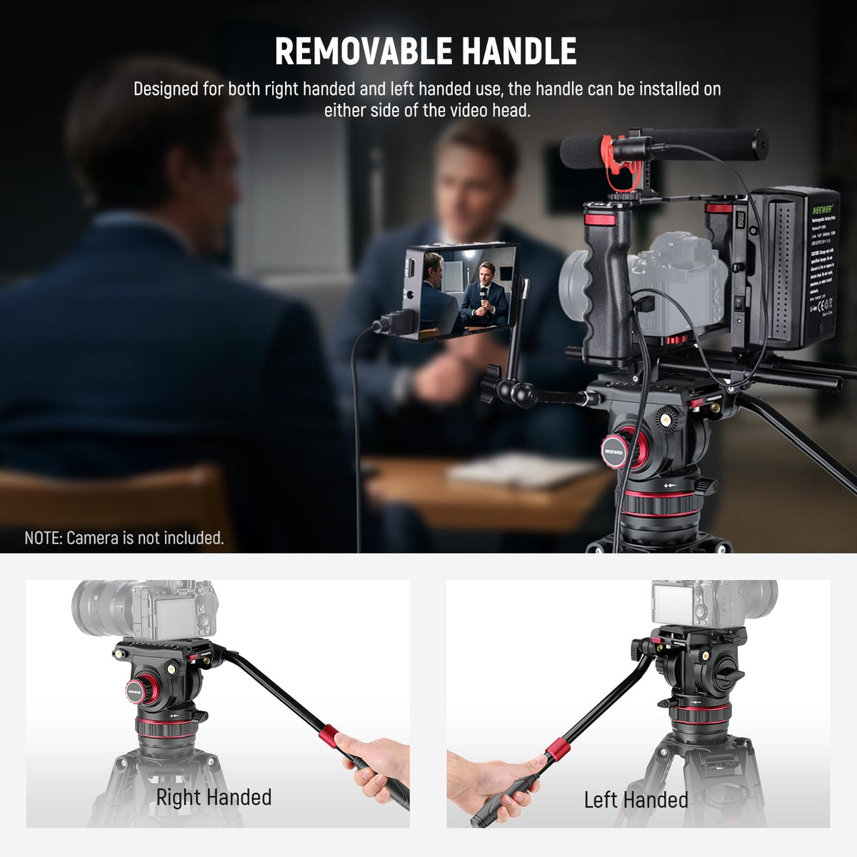 Carbon Fiber Video Camera Tripod with Fluid Head O6707