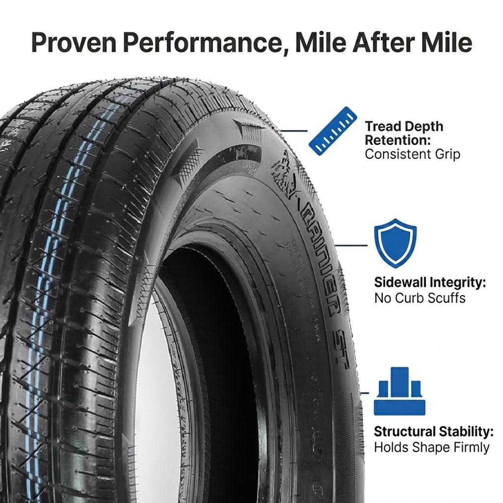 2-Pack ST205/75R15 Deep Tread Radial Trailer Tire E894541