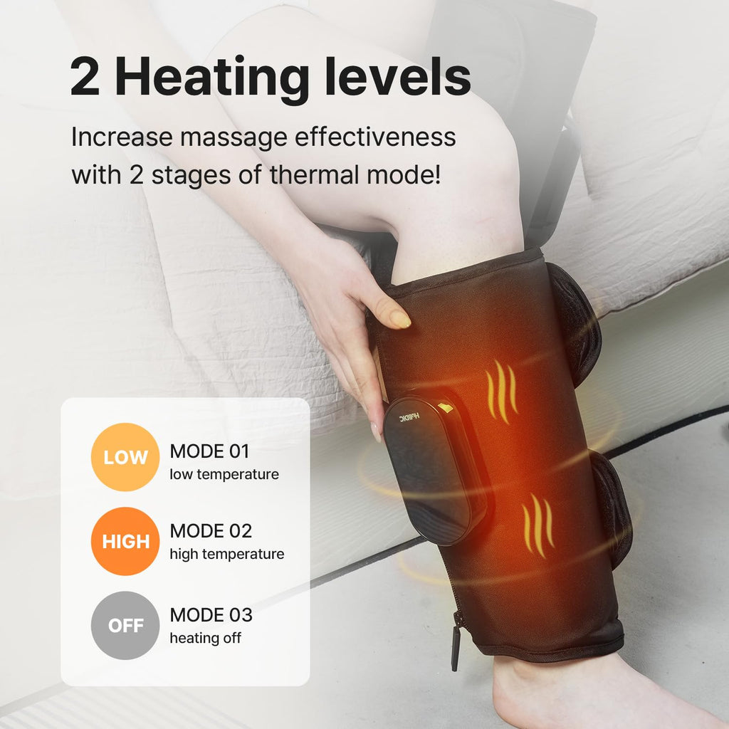 Heated Air Compression Cordless Leg Massager with Extension (Pair) Z417075