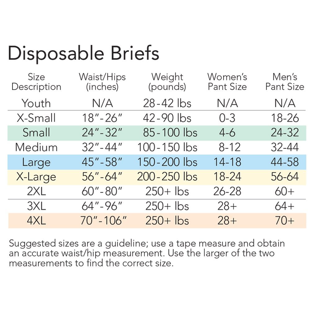 Large Adult Diapers with Tabs, 12 Ct B838