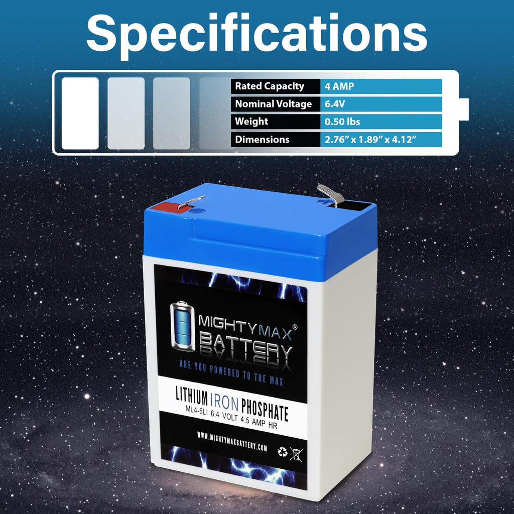 6V 4.5AH Lithium Replacement Battery N35040