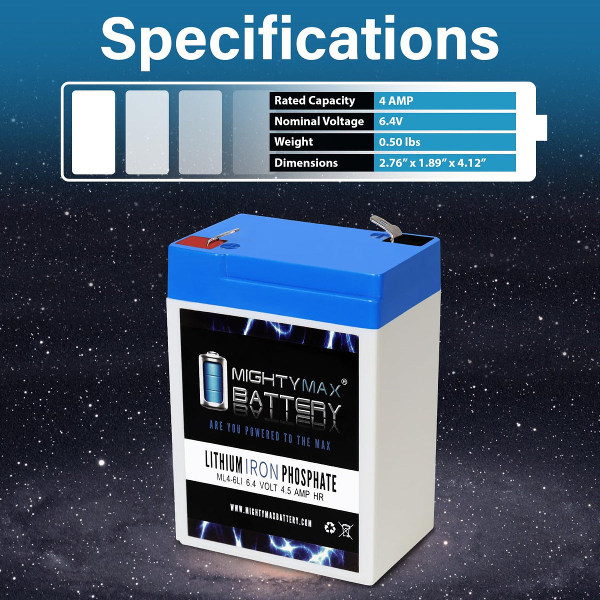6V 4.5AH Lithium Replacement Battery N35040