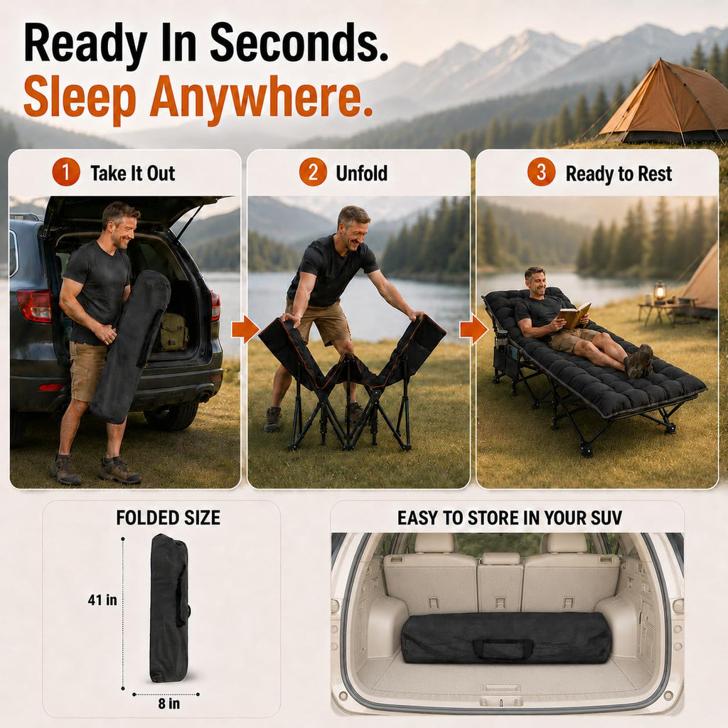 32'' XXL Oversized Camping Cot U3145