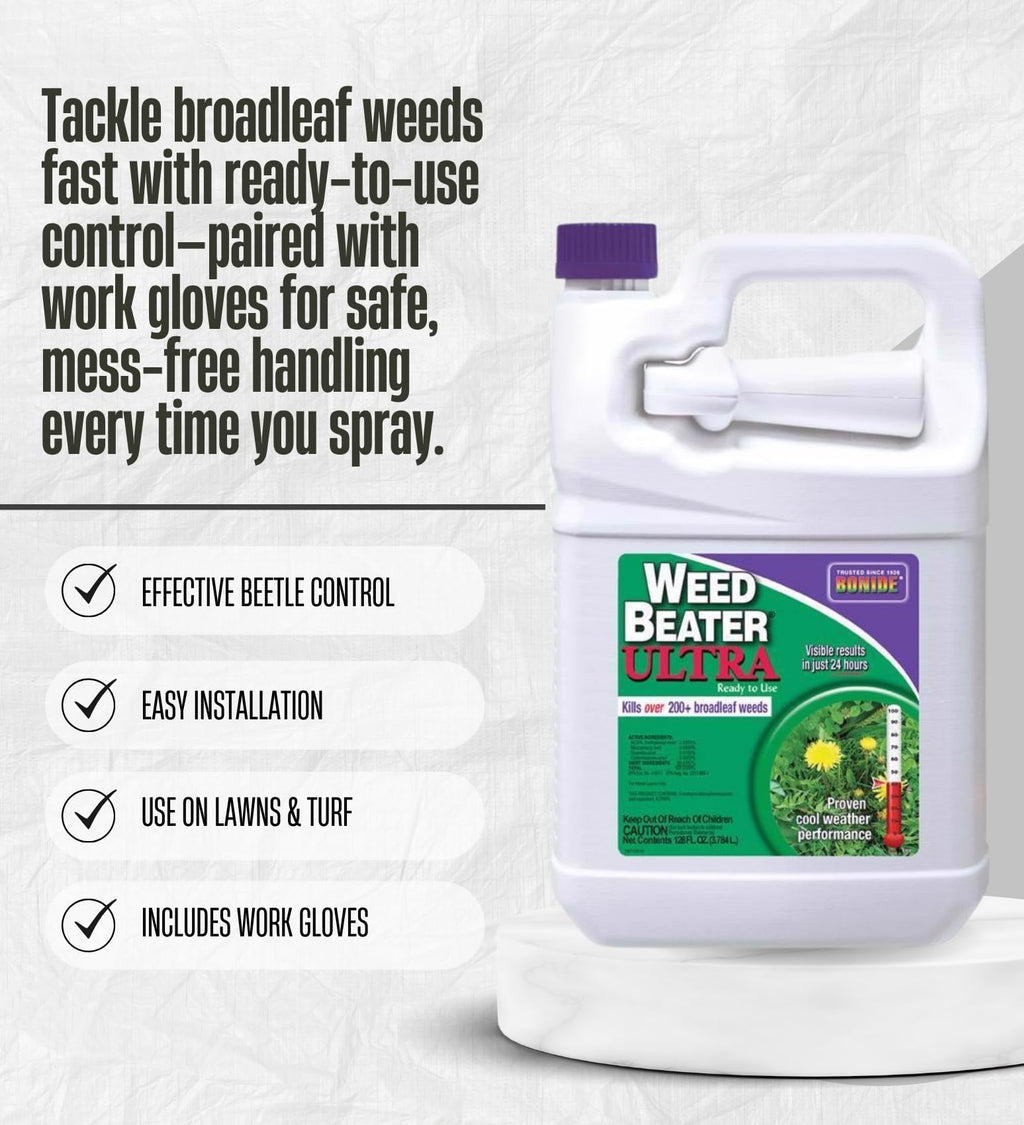 Weed Killer RTU Liquid 1 gal with Work Gloves R2857