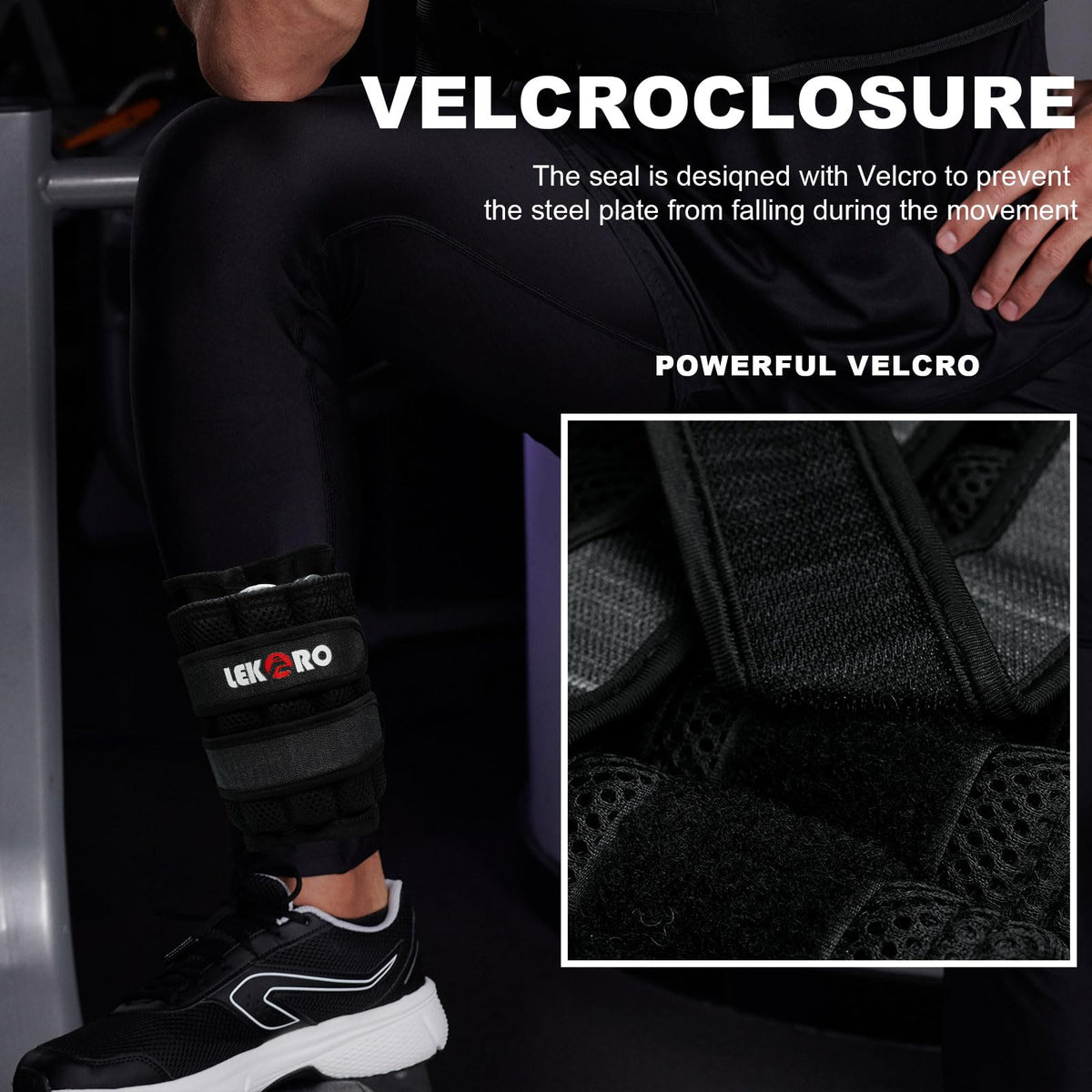 Ankle Weights Wrist Weights, 1 Pair Adjustable Removable Steel H727