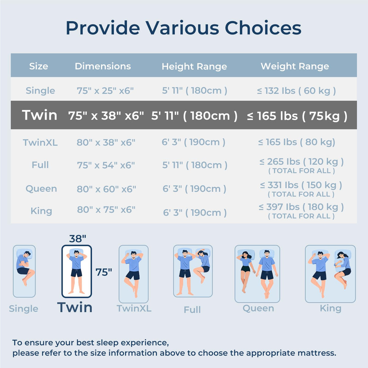 Foldable Mattress Medium Twin Size V820943