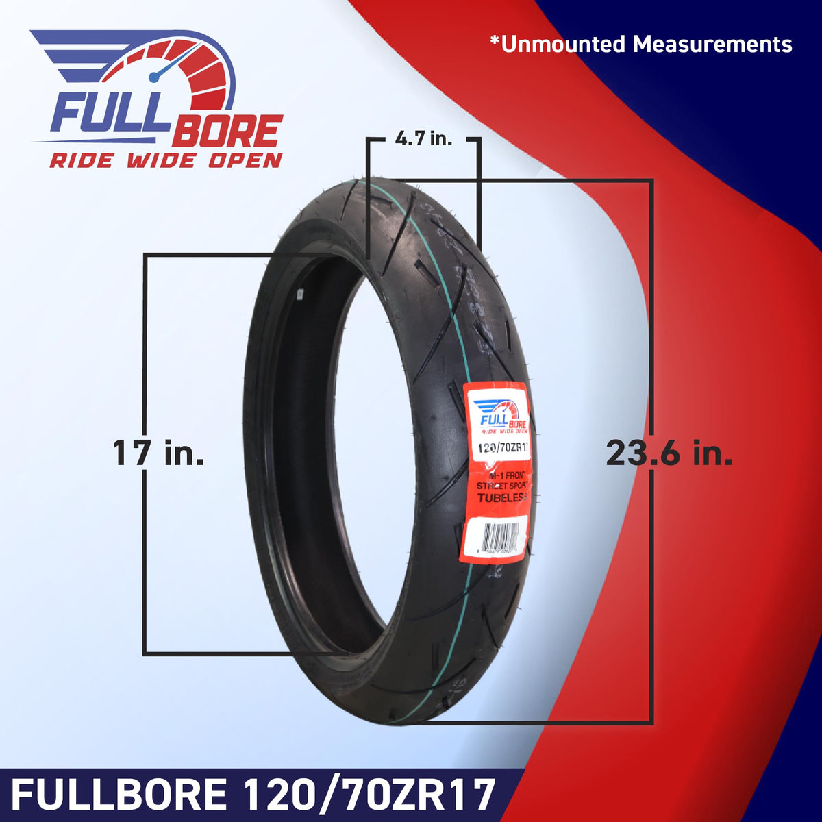 120/70ZR17 Front Motorcycle Tire W94756