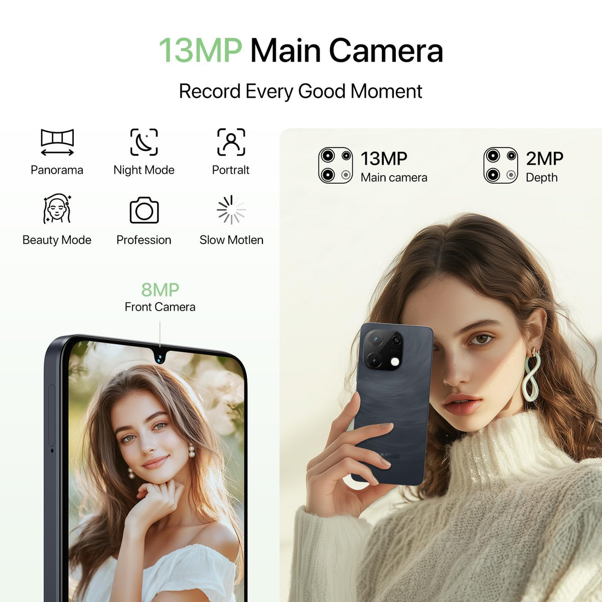 Unlocked Android 14 Smartphone 256GB Octa-Core 6.75" HD+ 5000mAh 4G Dual SIM J9310