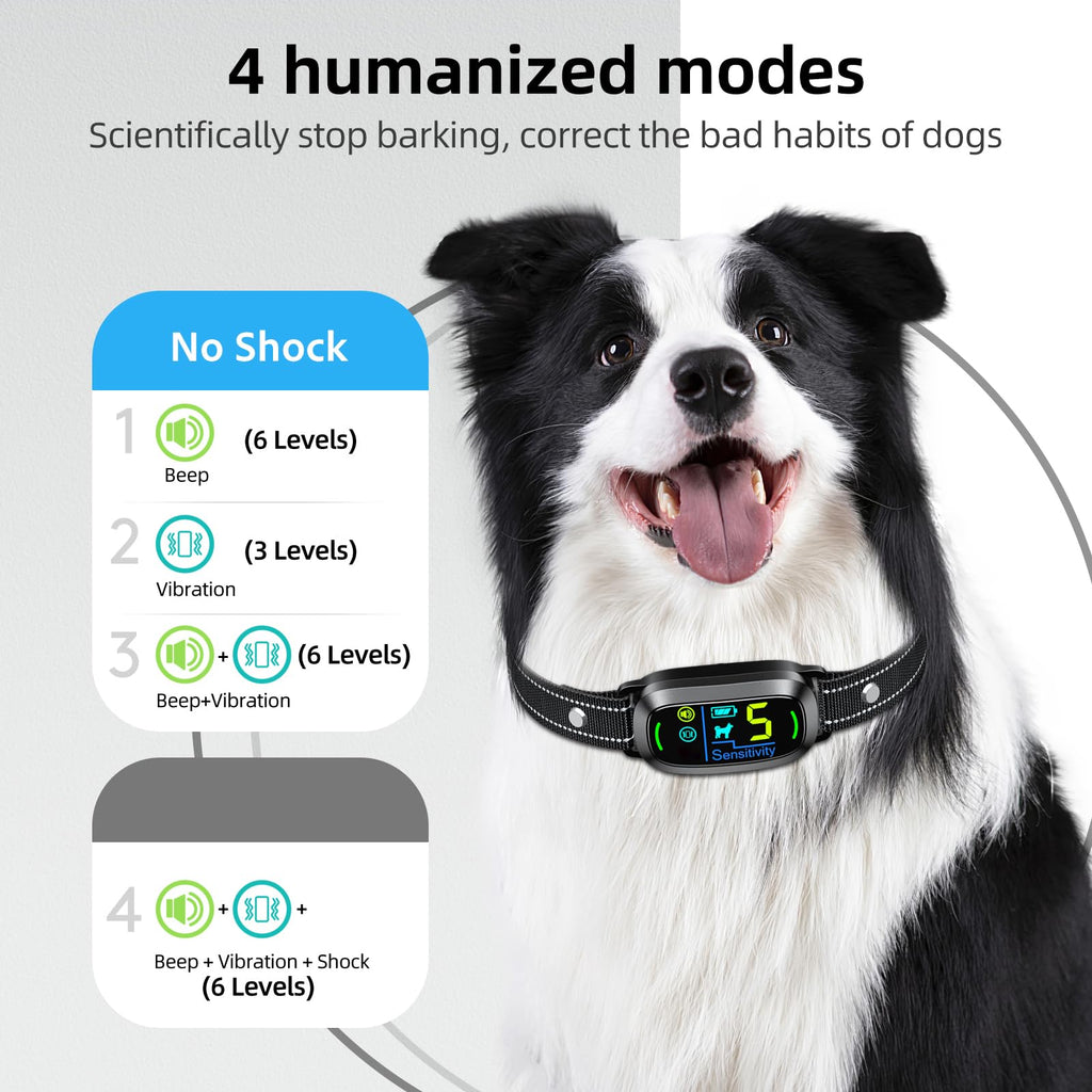 Rechargeable Anti Barking Training Collar with 5 Adjustable Sensitivity W4059