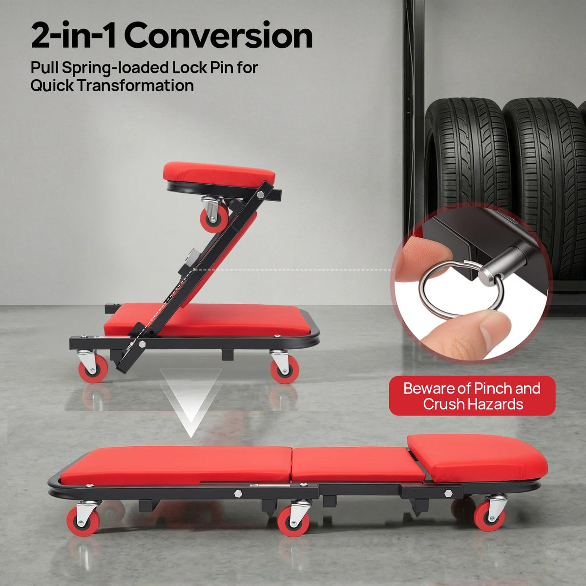 Heavy Duty 2 in 1 Z Creeper Seat M14636