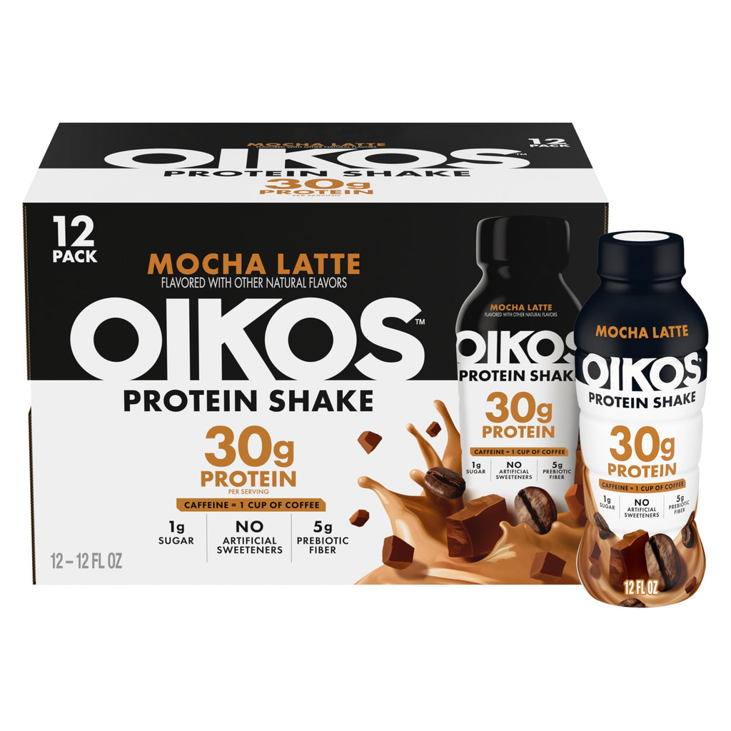 30g Protein Shake, Mocha Latte, 5g Prebiotic Fiber, 12 fl oz Bottle, 12 Count D74933