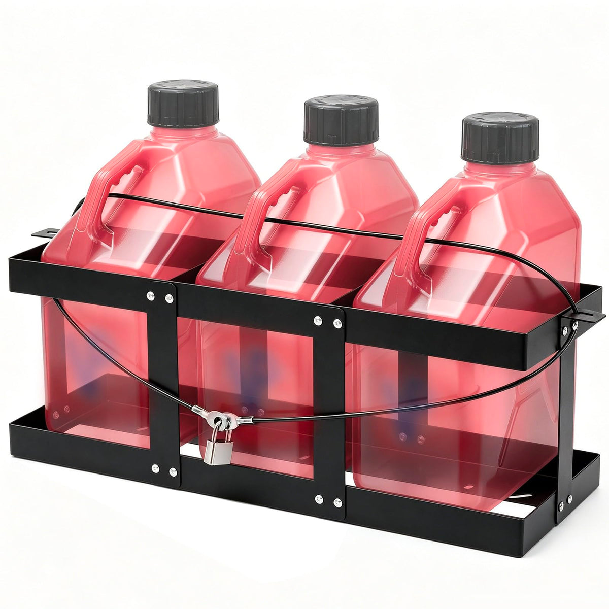 Black Iron 3 x 5-gallon Gas Can Holder C153
