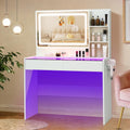 White Makeup Vanity Desk with LED Mirror L127