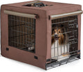 Brown Collapsible Metal Dog Crate Y371