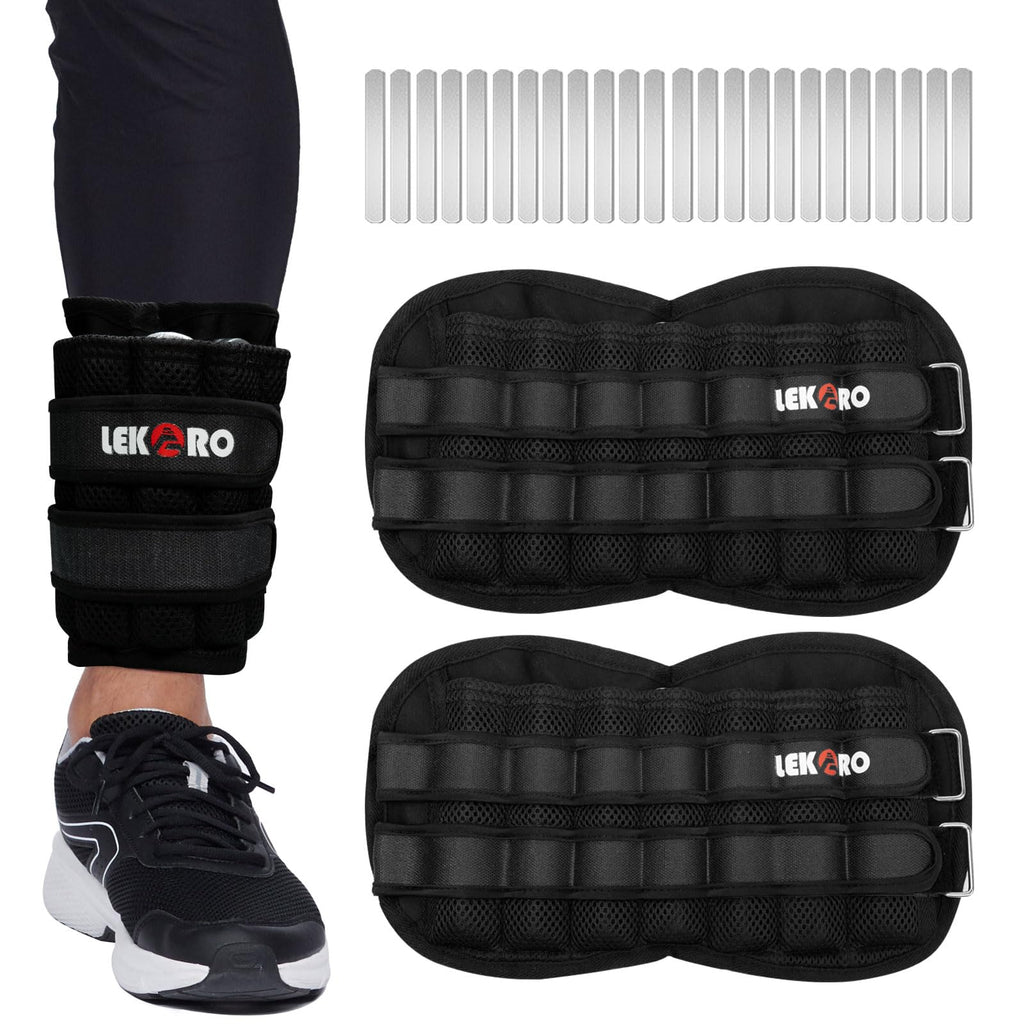 Ankle Weights Wrist Weights, 1 Pair Adjustable Removable Steel H727