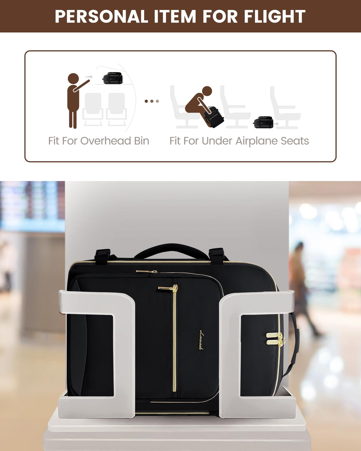 40L Waterproof Travel Backpack with 3 Packing Cubes, fits 17" Laptop R7847