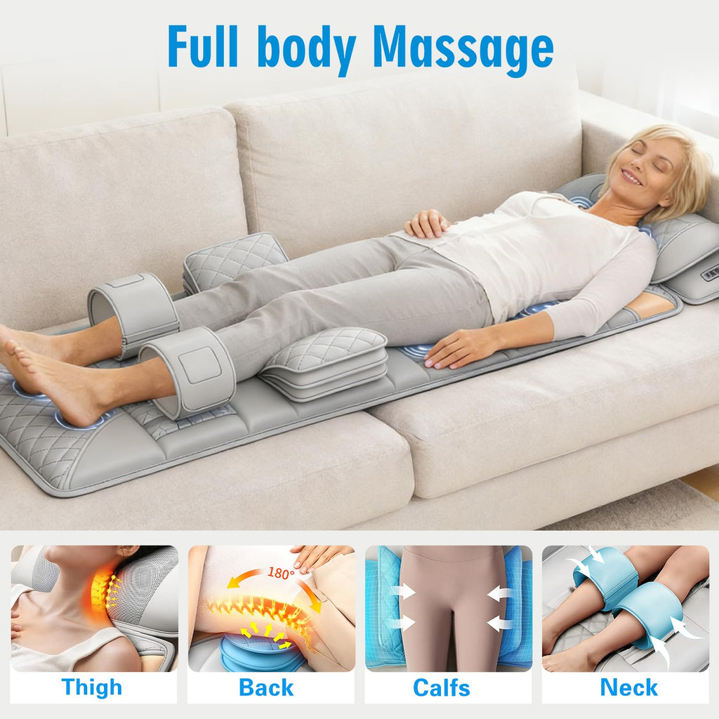 Full Body Massage Mat with Lumbar Pad & Headrest T3539