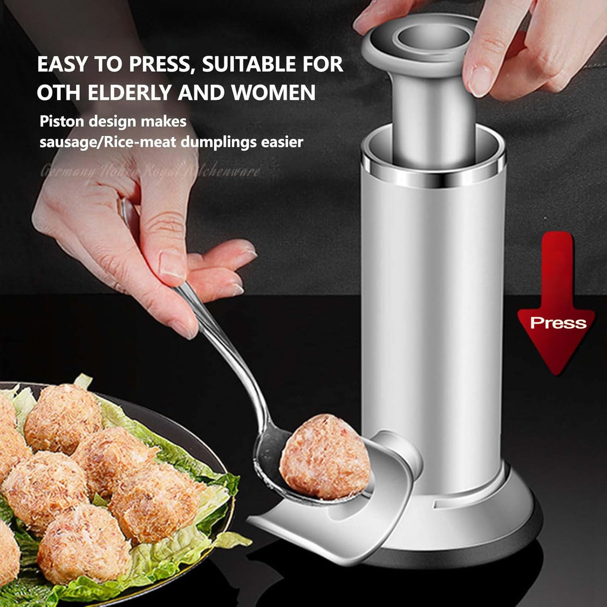 2 in 1 Vertical Sausage Stuffer with 2 Tubes I59012