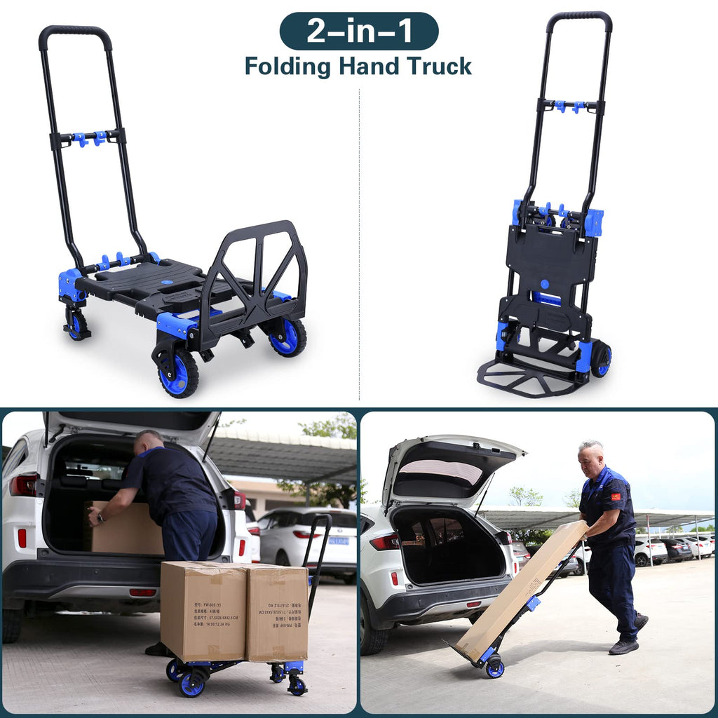 2-in-1 Foldable Hand Truck Dolly 330LB Capacity C5006