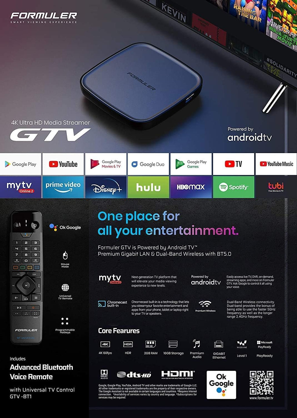 4K Media Streaming Box with Voice Remote Q651022