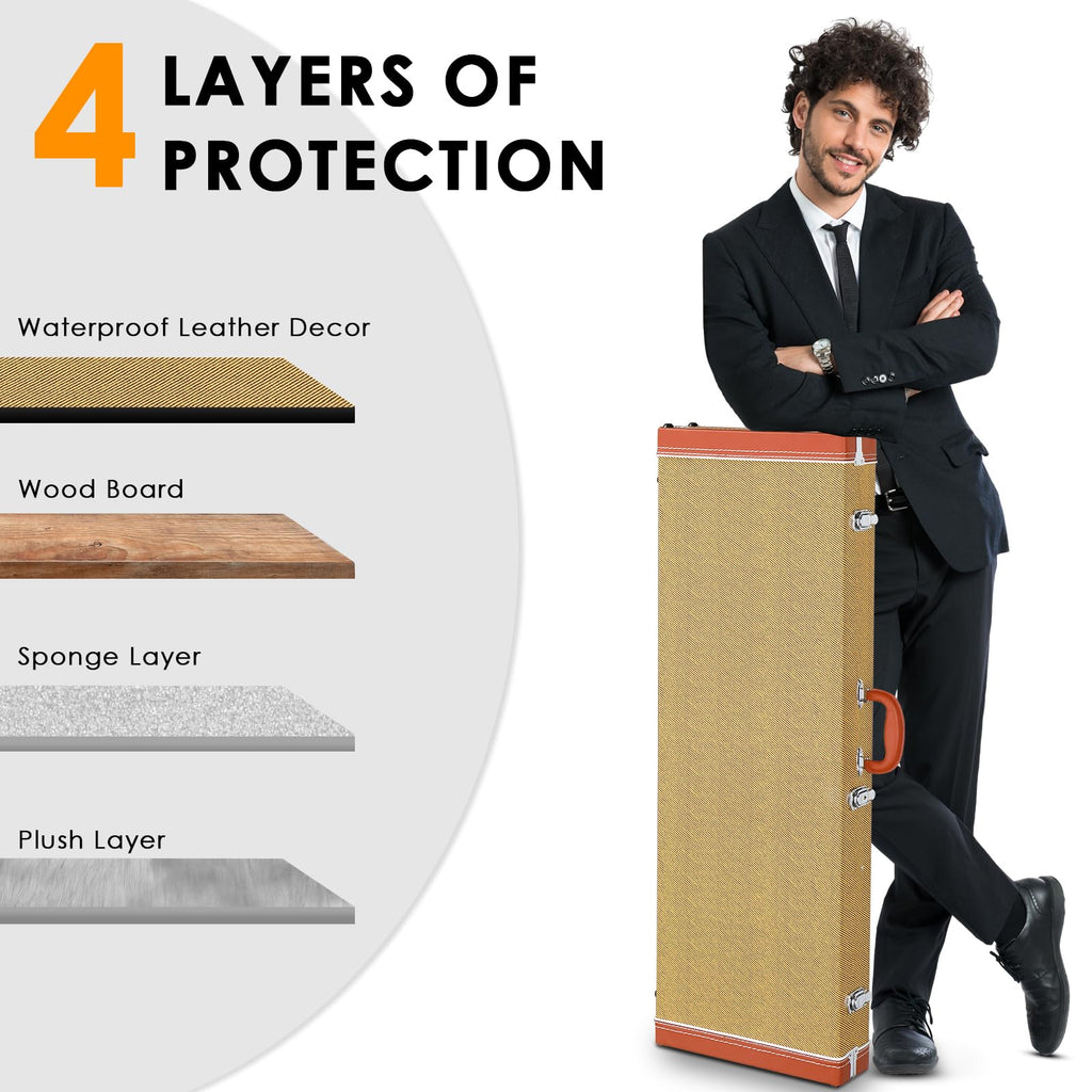 39-Inch Wooden Hard Shell Electric Guitar Case W5911