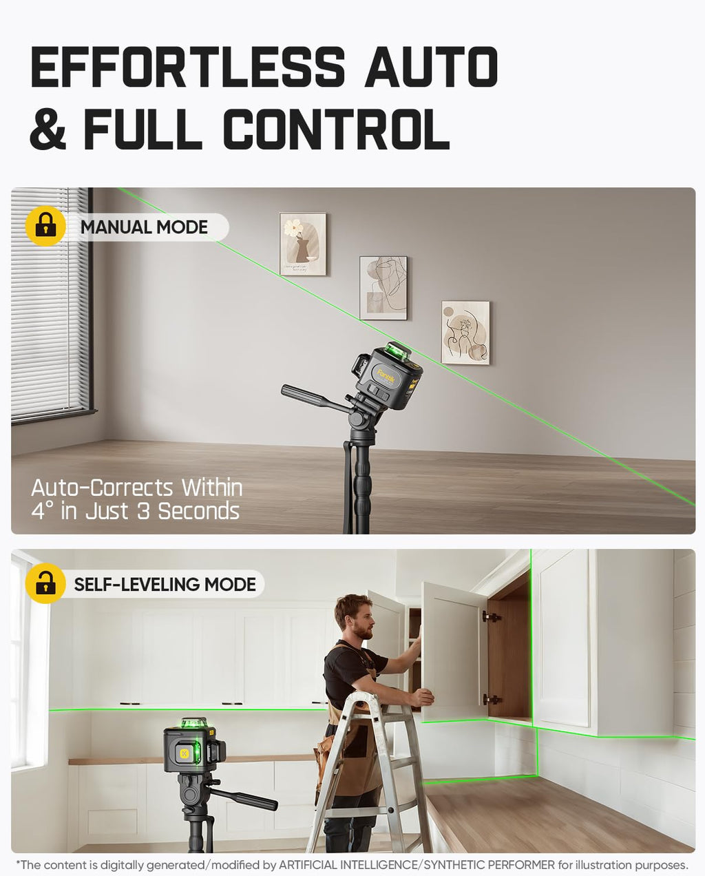 Laser Level 3x360° 16 Lines Self-Leveling V908