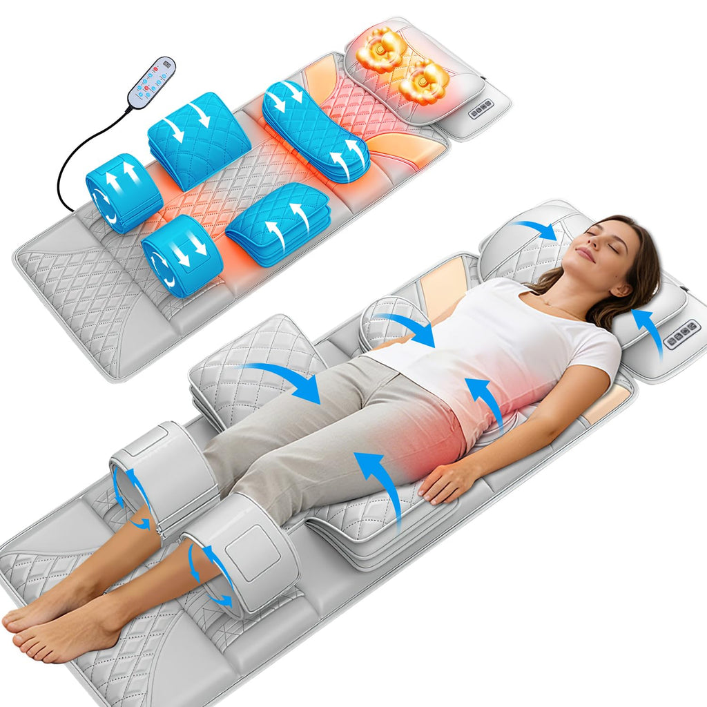 Full Body Massage Mat with Lumbar Pad & Headrest T3539
