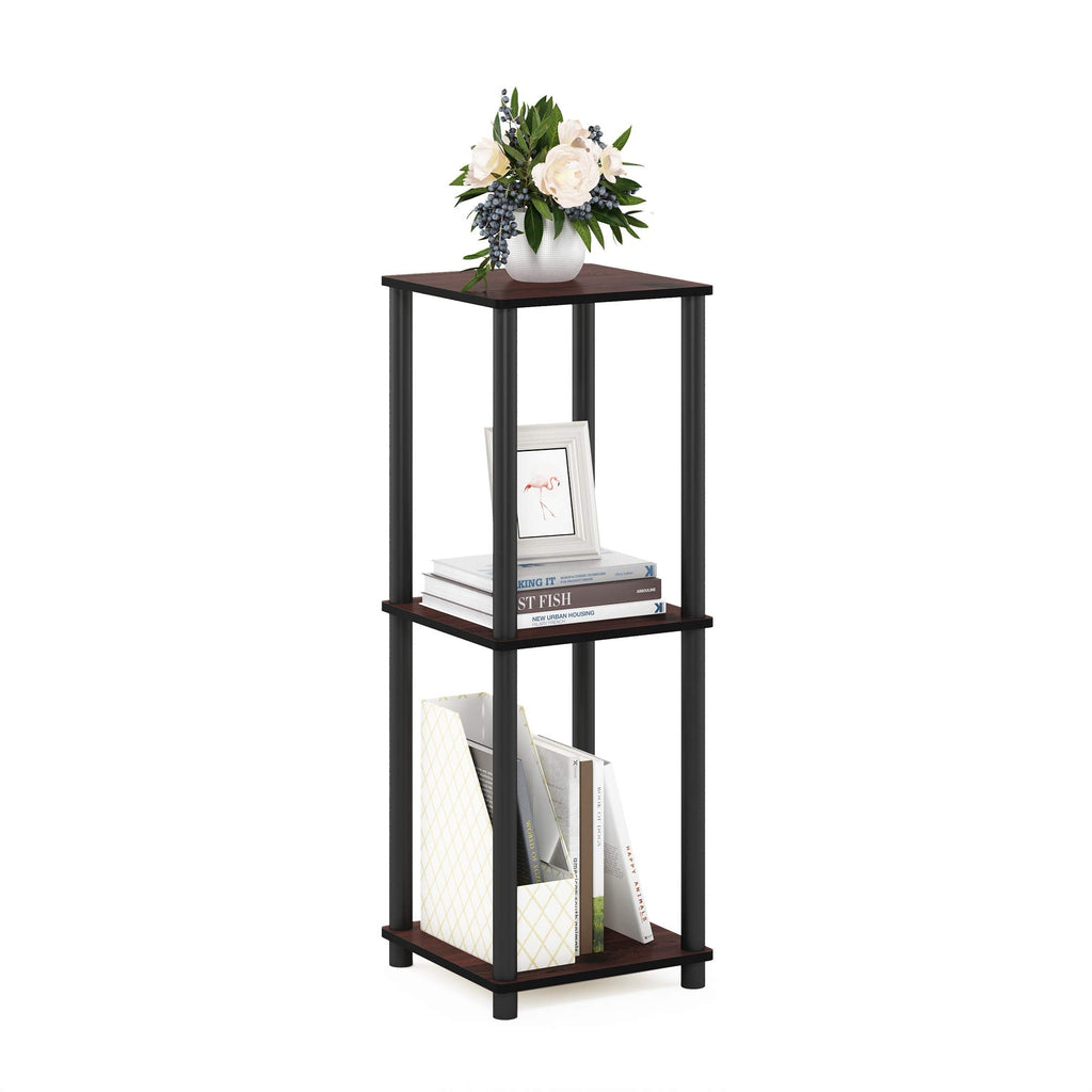 2-Tier Square Side Table Set of 2, Dark Cherry A233