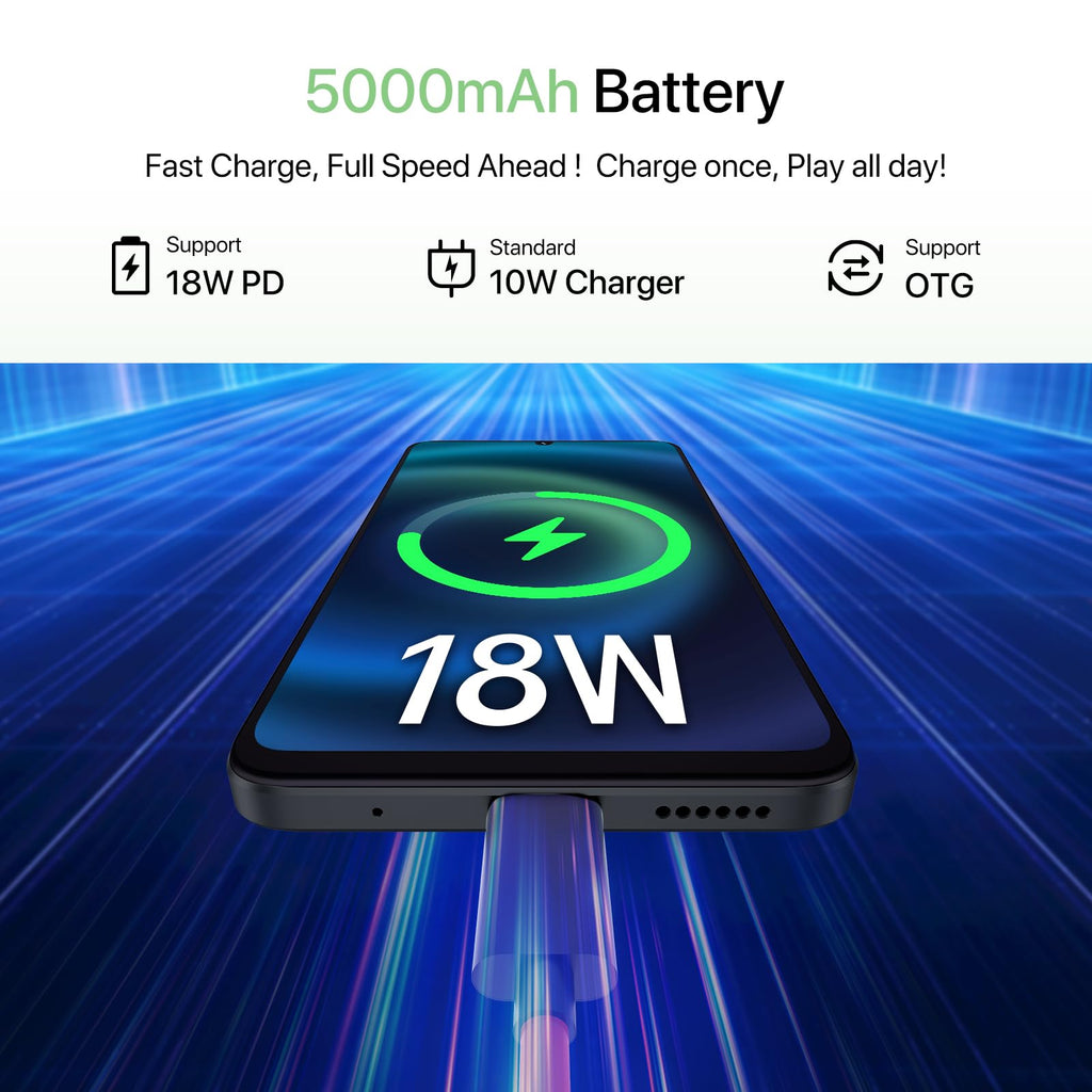Unlocked Android 14 Smartphone 256GB Octa-Core 6.75" HD+ 5000mAh 4G Dual SIM J9310