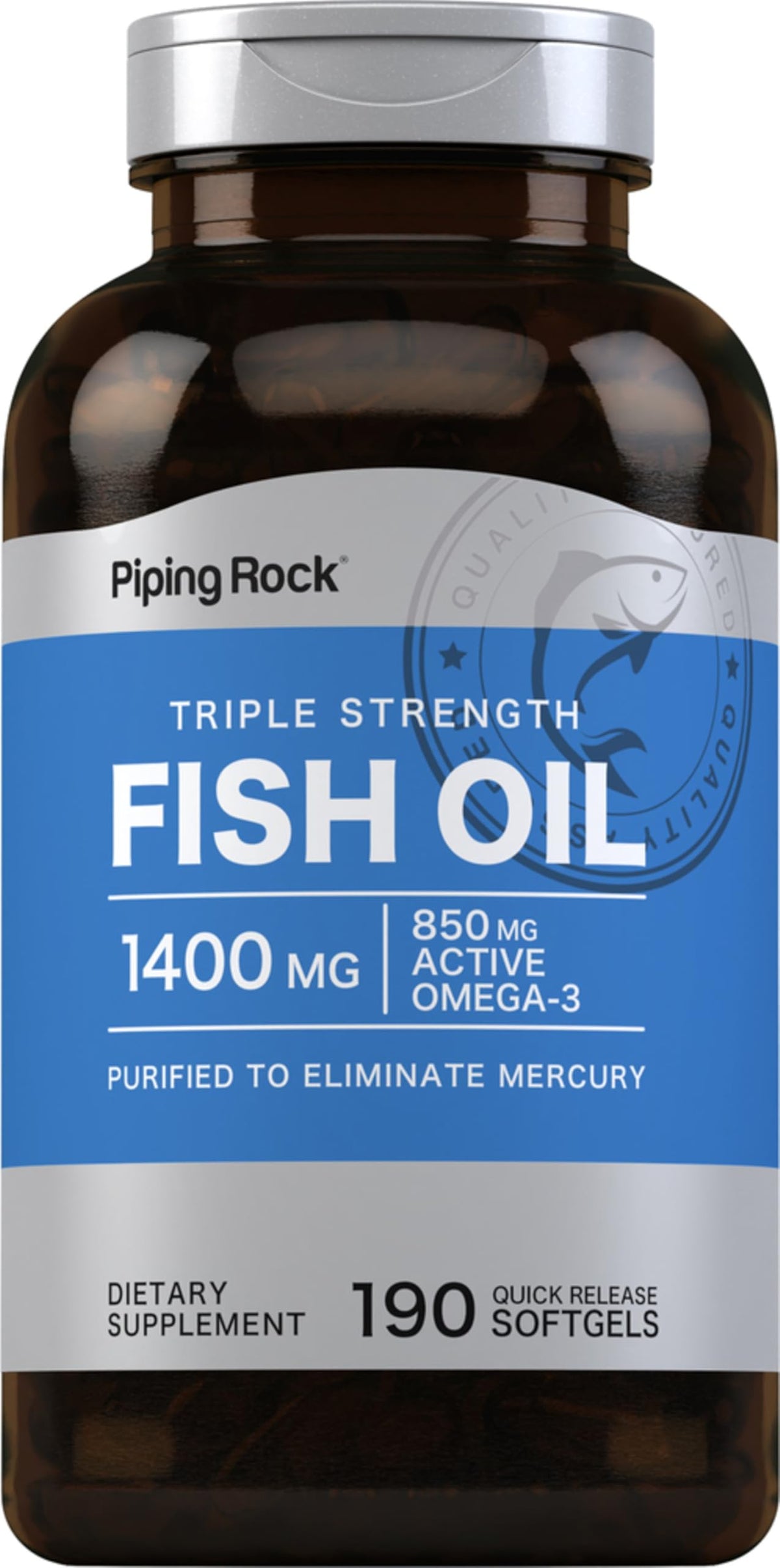 Fish Oil Omega 3 1400 mg 190 Softgels F6763