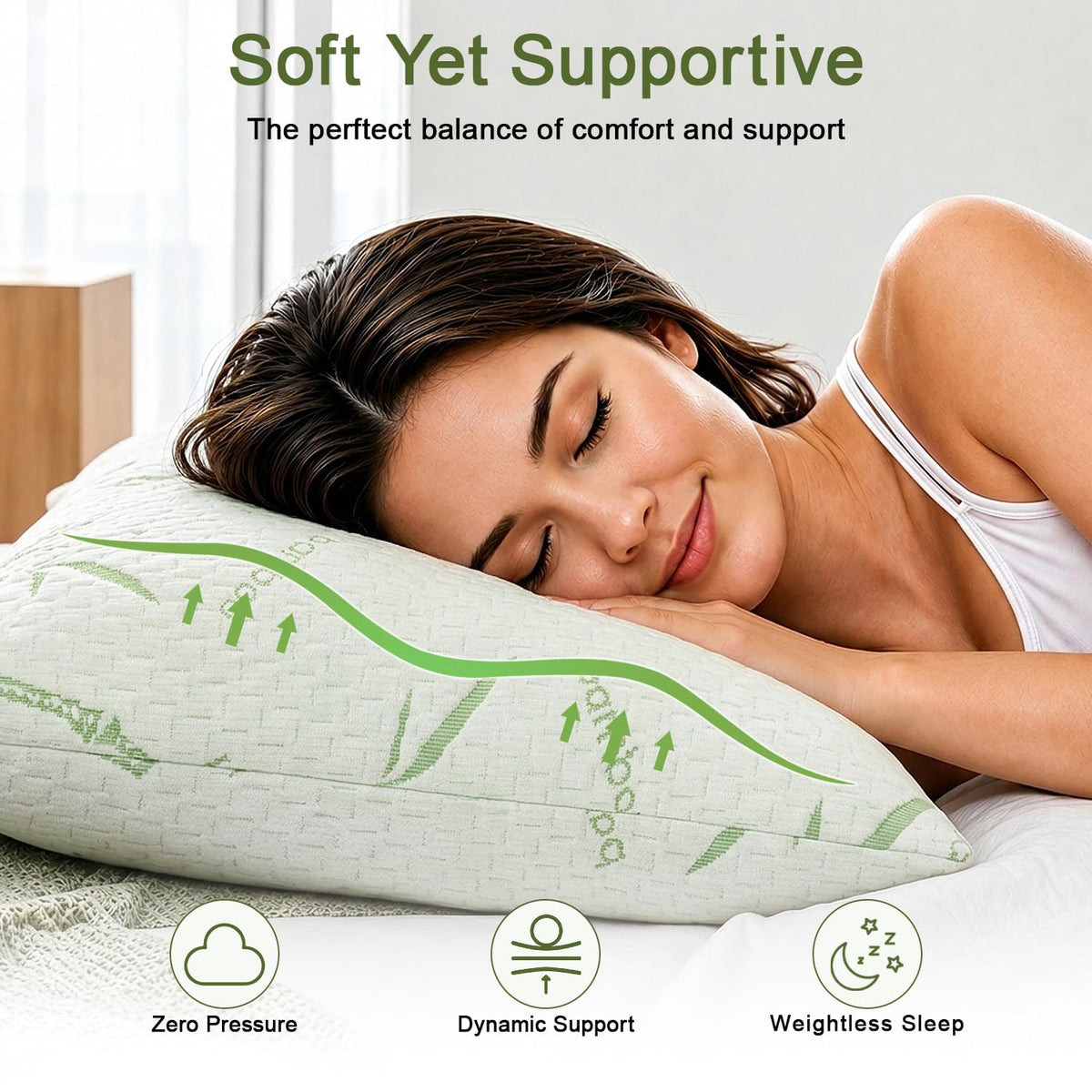 King Size Pillows Set of 2, Soft, Machine Washable Y5296