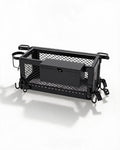 Heavy Duty Tractor Tool Box, 24x10x10 Inch Lockable Basket Attachment with Hooks and Ratchet Strap E6618