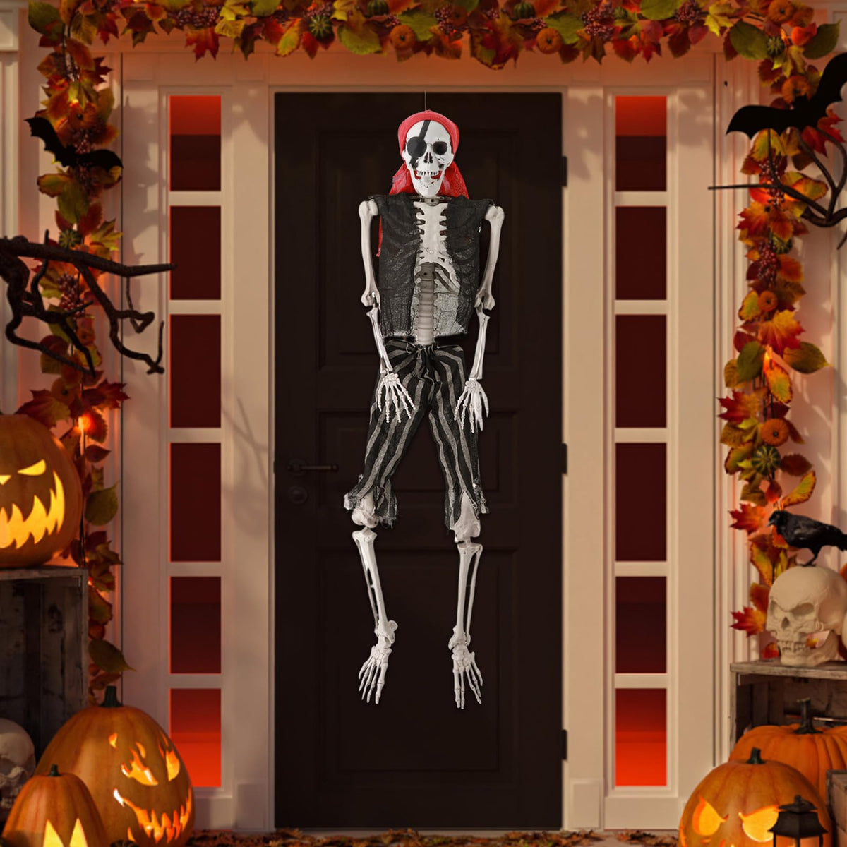 Life Size Pirate Skeleton with Movable Joints H7227
