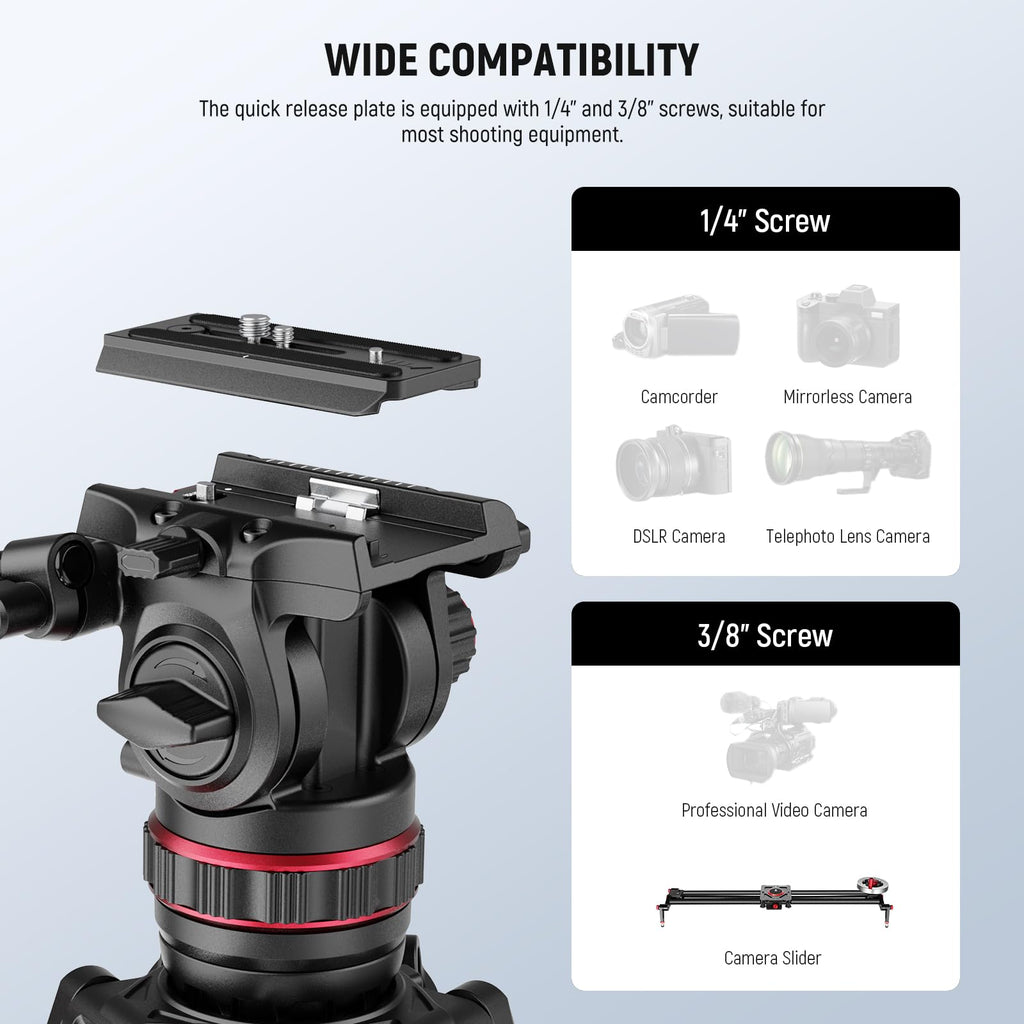 Carbon Fiber Video Camera Tripod with Fluid Head O6707