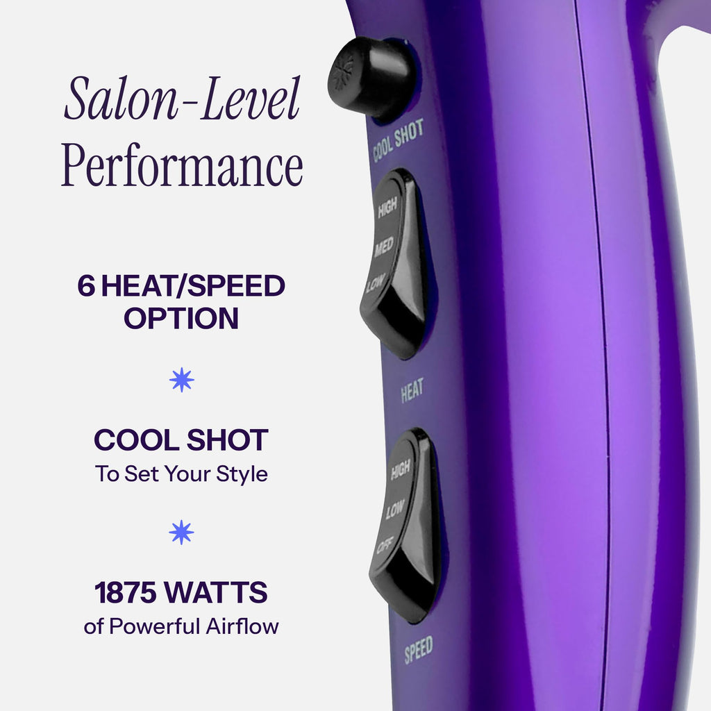 1875 Watt Turbo Ceramic Ionic Hair Dryer O7126